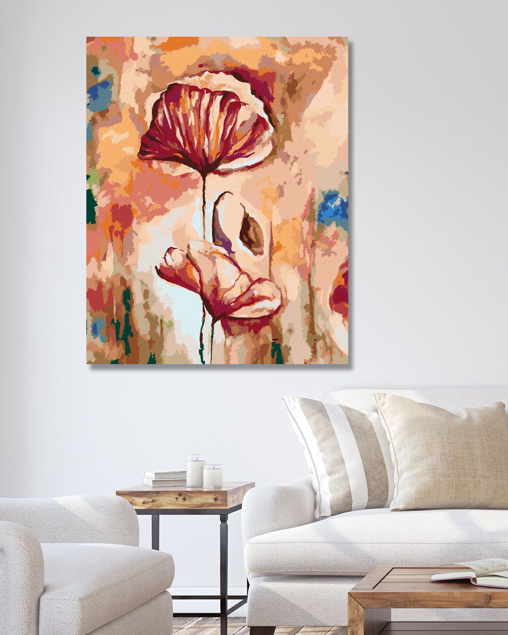zuty Malování podle čísel - KVETOUCÍ VLČÍ MÁK - Rozměr: 40x50 cm, Rámování: Varianta: vypnuté plátno na rám - obrázek 4