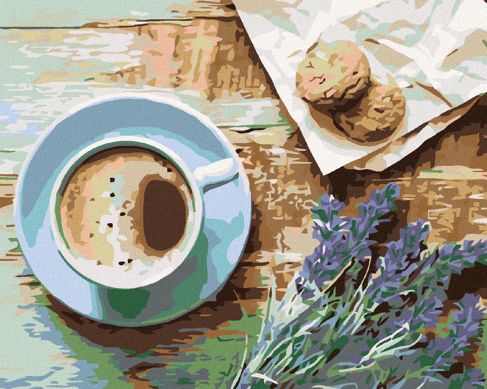 zuty Malování podle čísel - ŠÁLEK KÁVY - Rozměr: 40x50 cm, Rámování: Varianta: vypnuté plátno na rám - obrázek 1