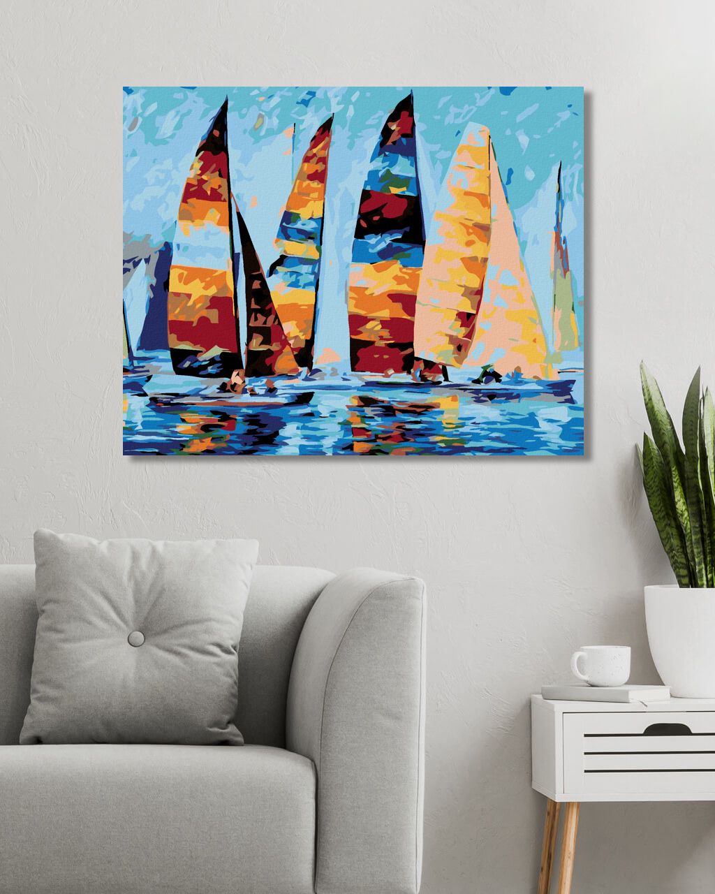 zuty Malování podle čísel - PLACHETNICE NA MOŘI - Rozměr: 40x50 cm, Rámování: Varianta: bez rámu a bez vypnutí plátna - obrázek 4