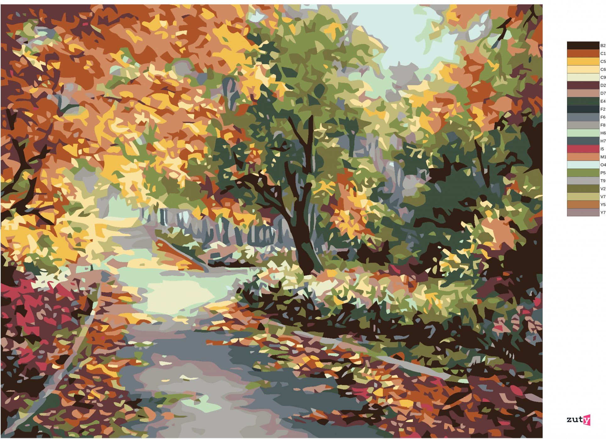 zuty Malování podle čísel - KVĚTINOVÁ ZAHRADA - Rozměr: 40x50 cm, Rámování: Varianta: vypnuté plátno na rám - obrázek 10