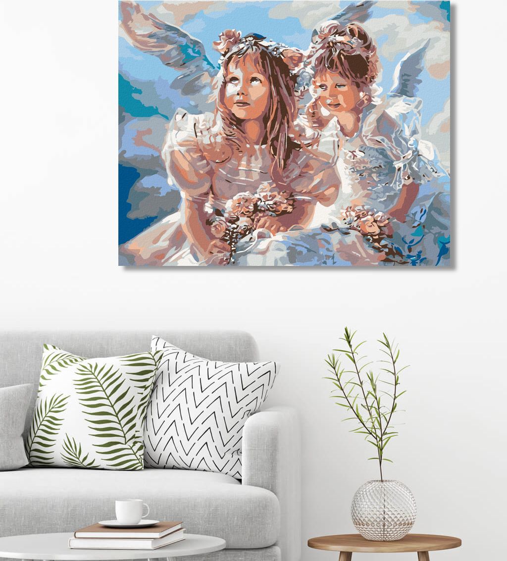zuty Malování podle čísel - ANDÍLCI - Rozměr: 40x50 cm, Rámování: Varianta: bez rámu a bez vypnutí plátna - obrázek 10