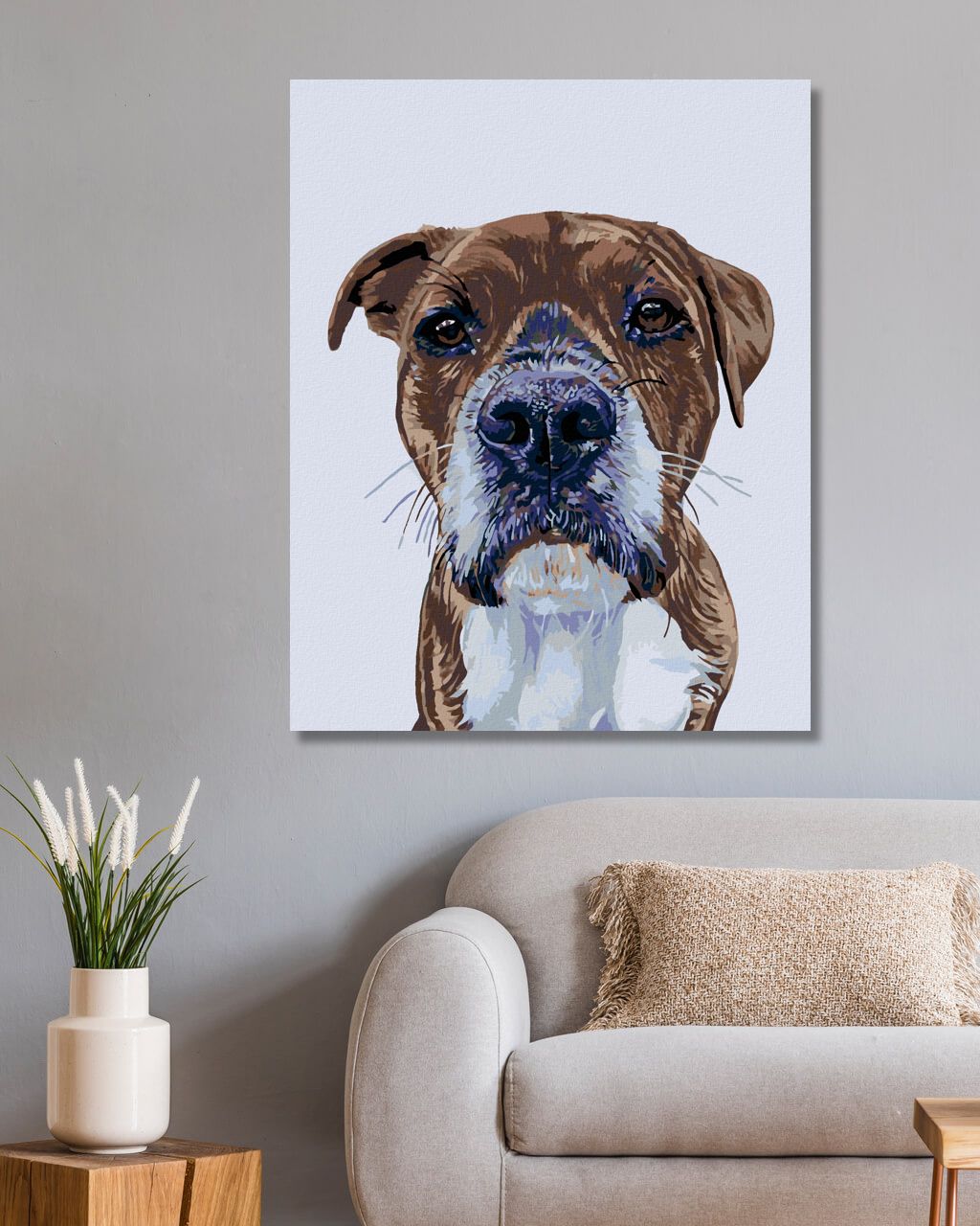 zuty Malování podle čísel - PSÍ POHLED - Rozměr: 40x50 cm, Rámování: Varianta: vypnuté plátno na rám - obrázek 5
