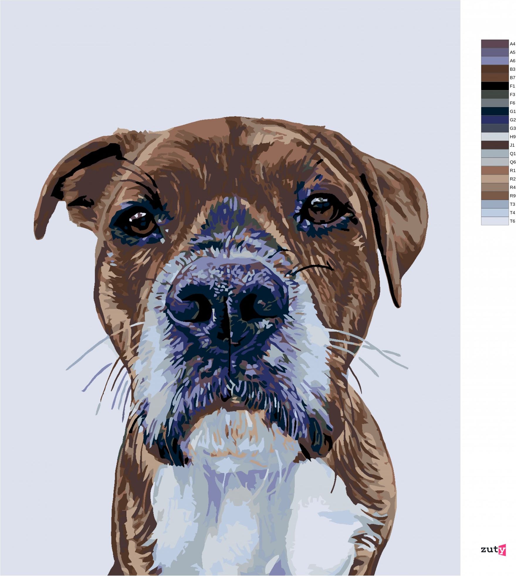 zuty Malování podle čísel - PSÍ POHLED - Rozměr: 40x50 cm, Rámování: Varianta: vypnuté plátno na rám - obrázek 6