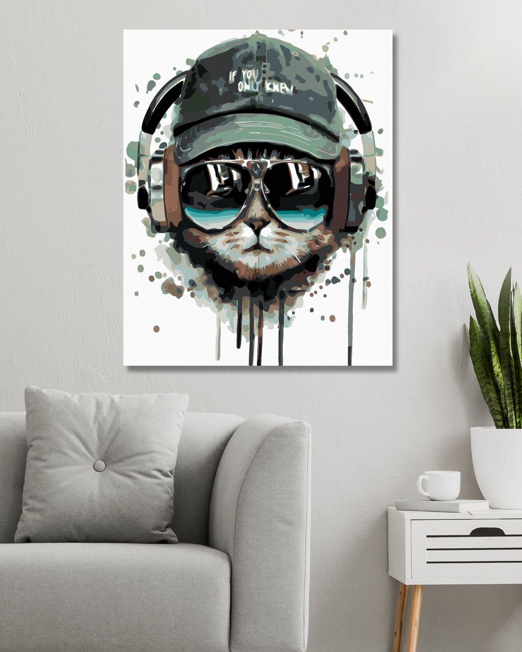 zuty Malování podle čísel - KOCOUR SE SLUCHÁTKY - Rozměr: 40x50 cm, Rámování: Varianta: bez rámu a bez vypnutí plátna - obrázek 10