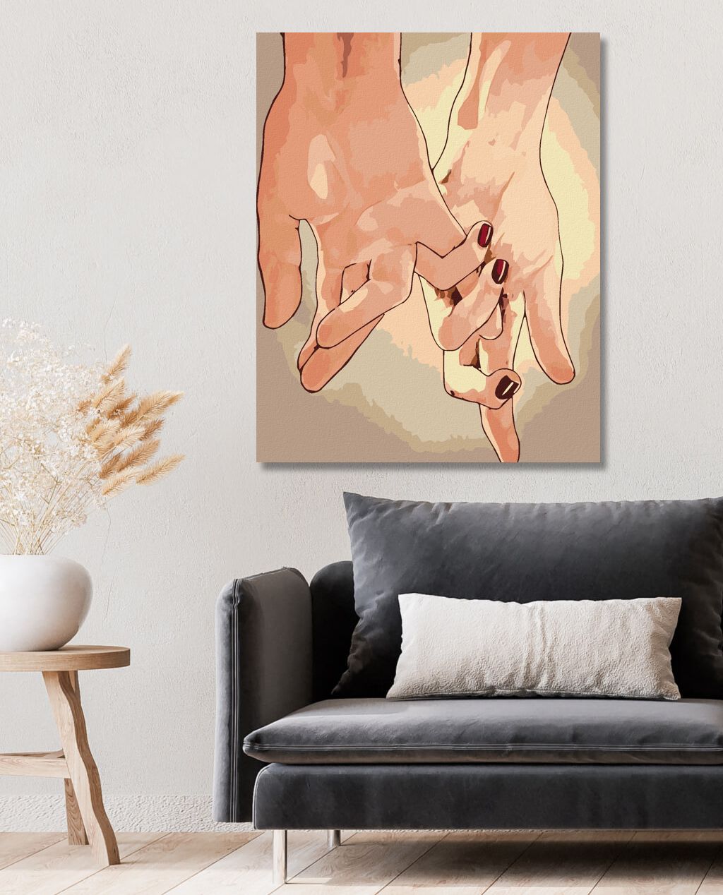 zuty Malování podle čísel - PROPLETENÉ RUCE - Rozměr: 40x50 cm, Rámování: Varianta: bez rámu a bez vypnutí plátna - obrázek 7