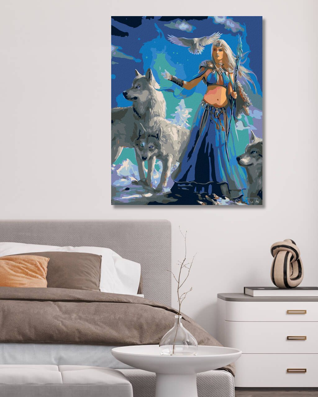 zuty Malování podle čísel - PANÍ VLKŮ - Rozměr: 40x50 cm, Rámování: Varianta: vypnuté plátno na rám - obrázek 2