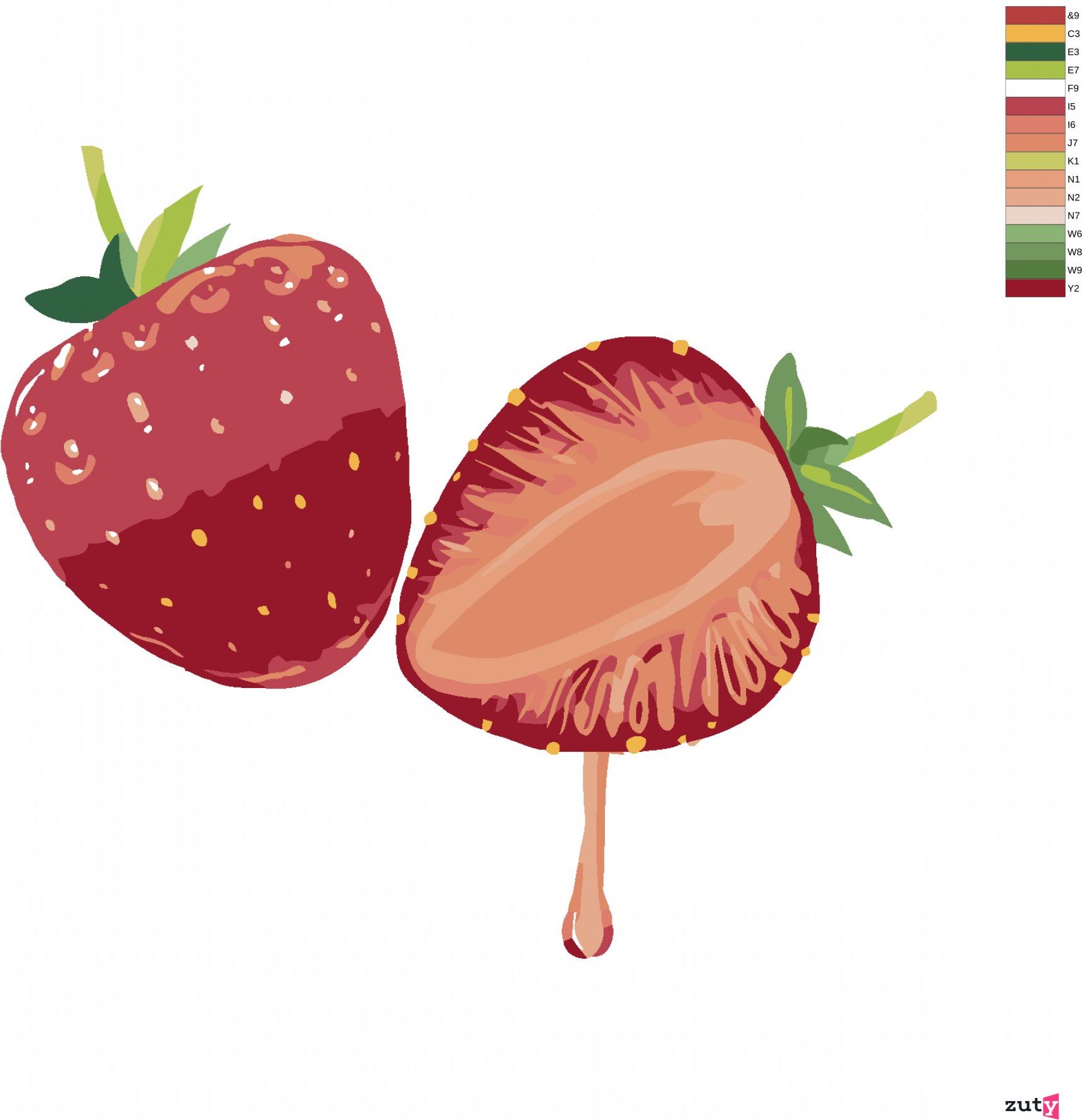 zuty Malování podle čísel - JAHODY - Rozměr: 40x50 cm, Rámování: Varianta: vypnuté plátno na rám - obrázek 5