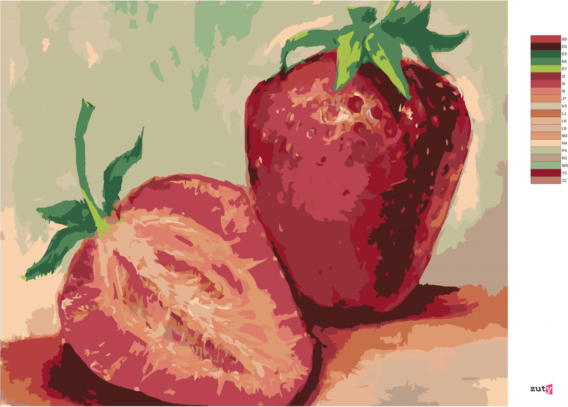 zuty Malování podle čísel - JAHODY - Rozměr: 40x50 cm, Rámování: Varianta: vypnuté plátno na rám - obrázek 19