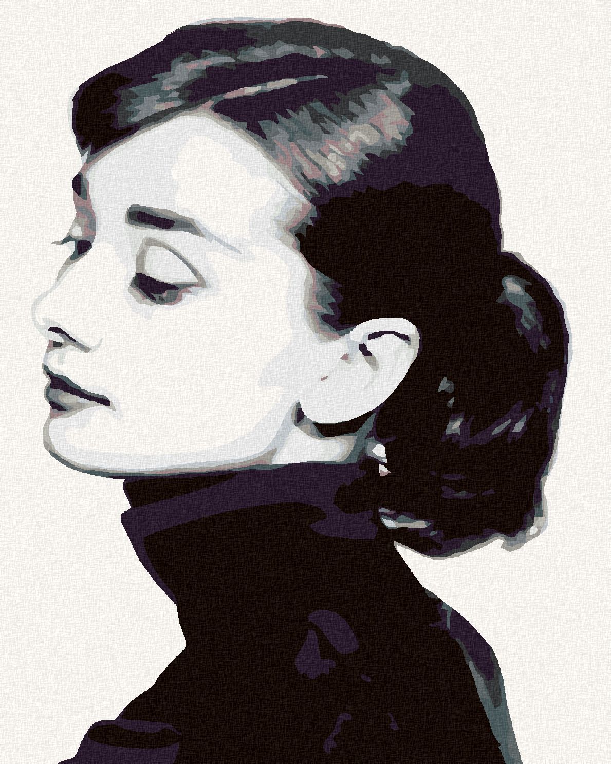 zuty Malování podle čísel - AUDREY HEPBURN I - Rozměr: 40x50 cm, Rámování: Varianta: vypnuté plátno na rám - obrázek 1