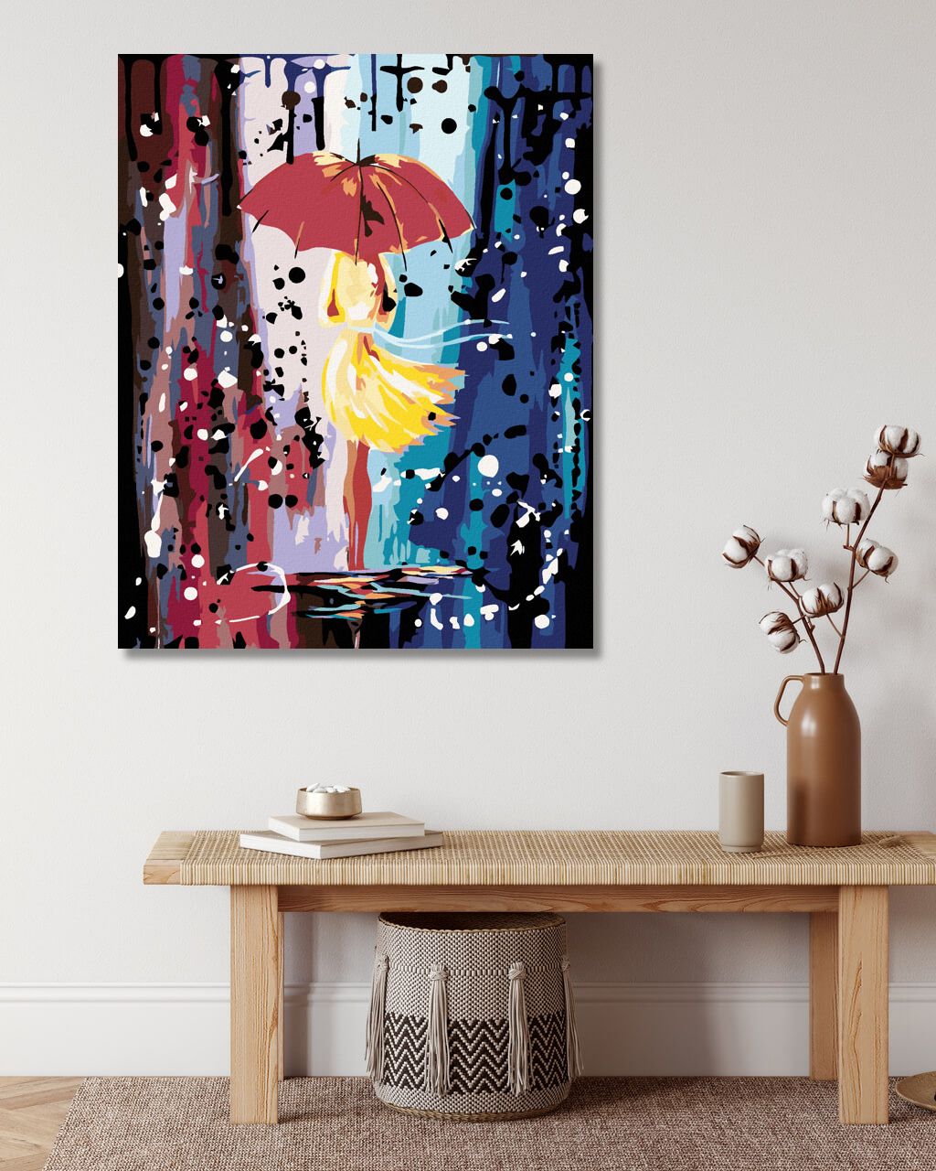 zuty Malování podle čísel - MANEKÝNKA S DEŠTNÍKEM - Rozměr: 40x50 cm, Rámování: Varianta: bez rámu a bez vypnutí plátna - obrázek 4