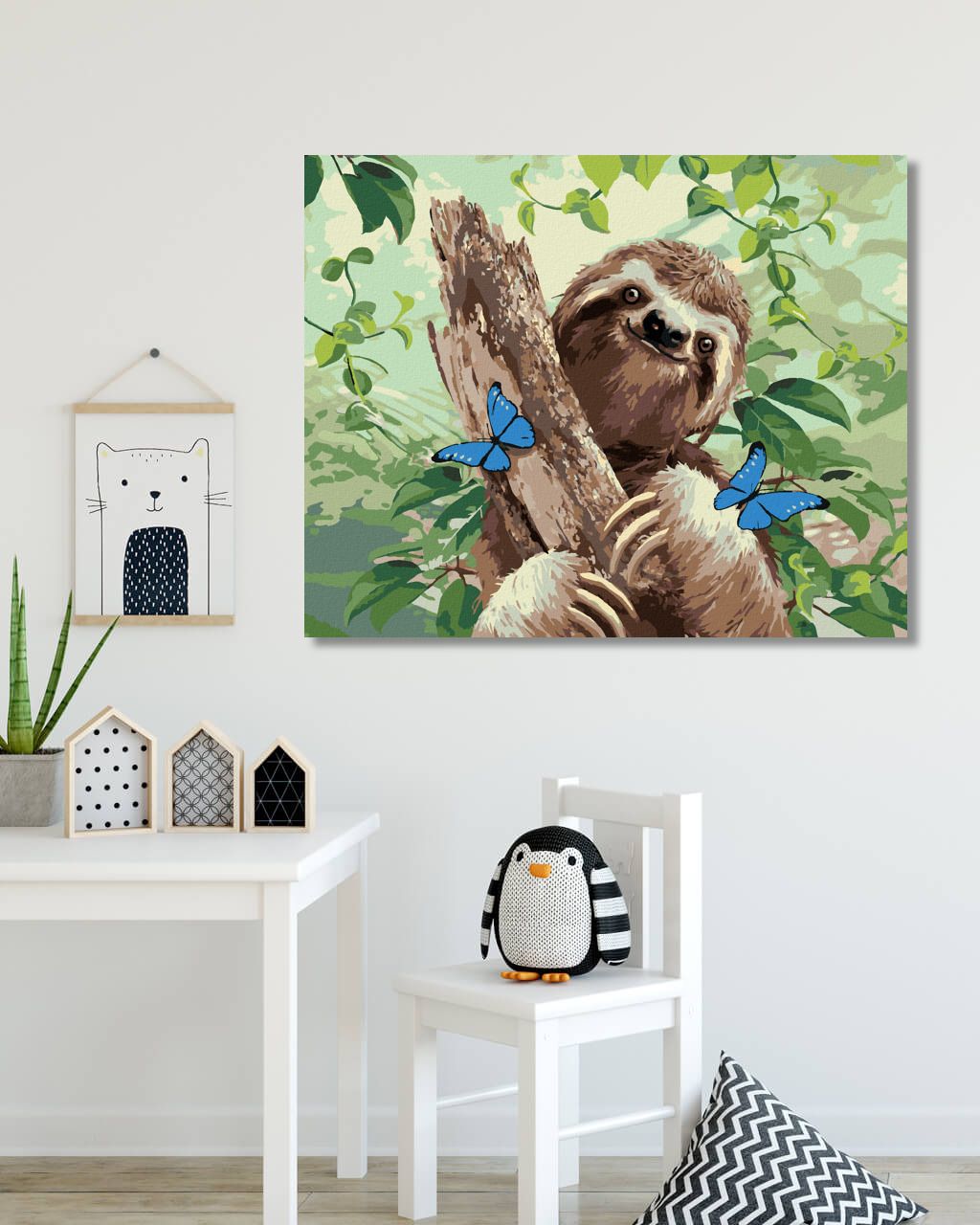 zuty Malování podle čísel - LENOCHOD A MOTÝLI (HOWARD ROBINSON) - Rozměr: 40x50 cm, Rámování: Varianta: bez rámu a bez vypnutí plátna - obrázek 6