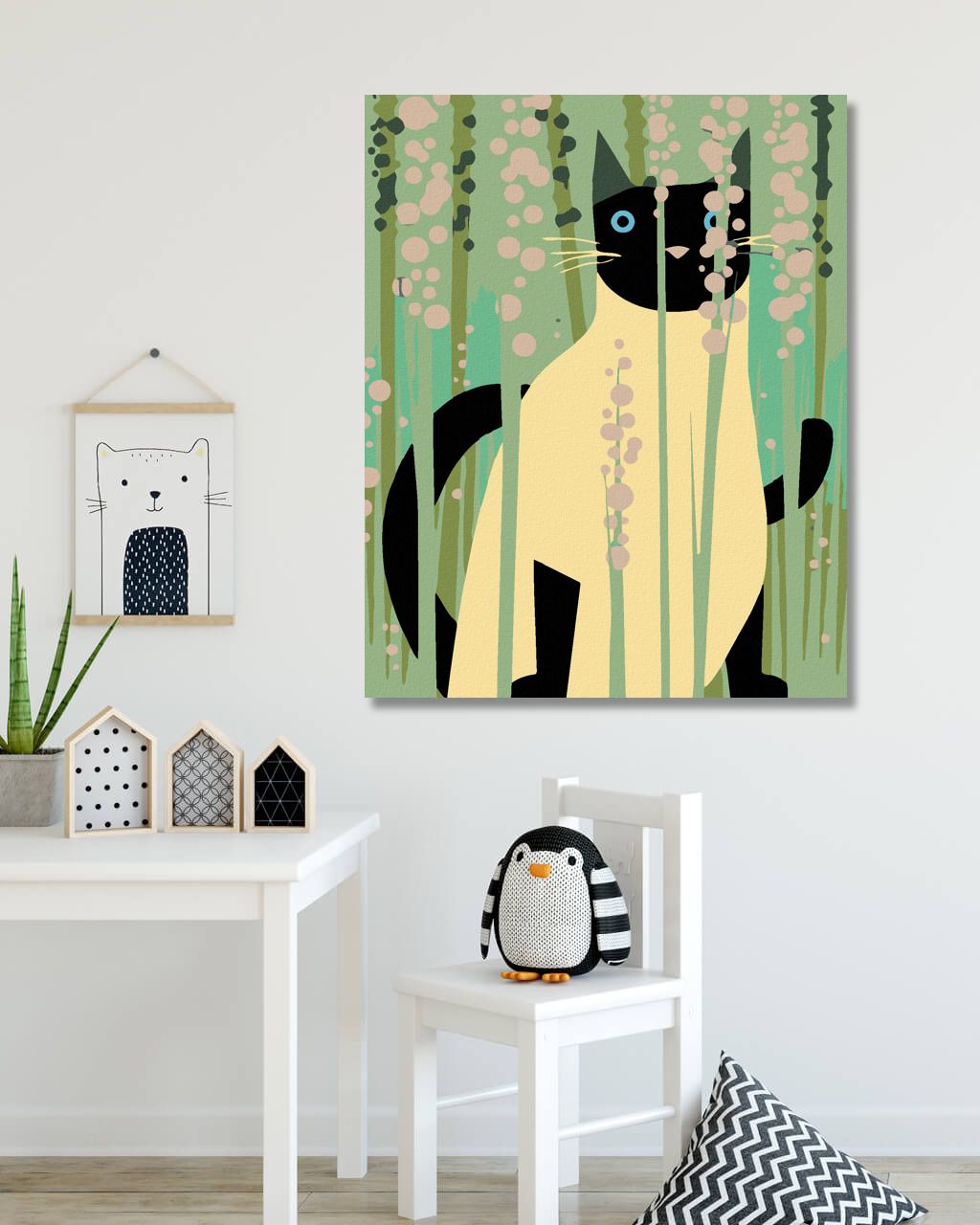 zuty Malování podle čísel - KOČKA MEZI STONKY - Rozměr: 40x50 cm, Rámování: Varianta: bez rámu a bez vypnutí plátna - obrázek 9