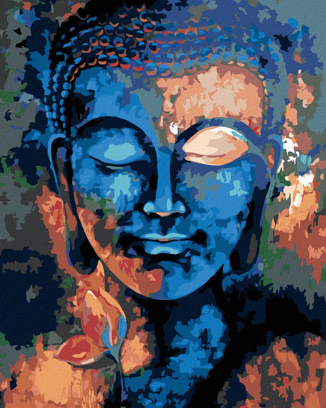 zuty Malování podle čísel - BAREVNÝ BUDDHA - Rozměr: 40x50 cm, Rámování: Varianta: vypnuté plátno na rám - obrázek 2