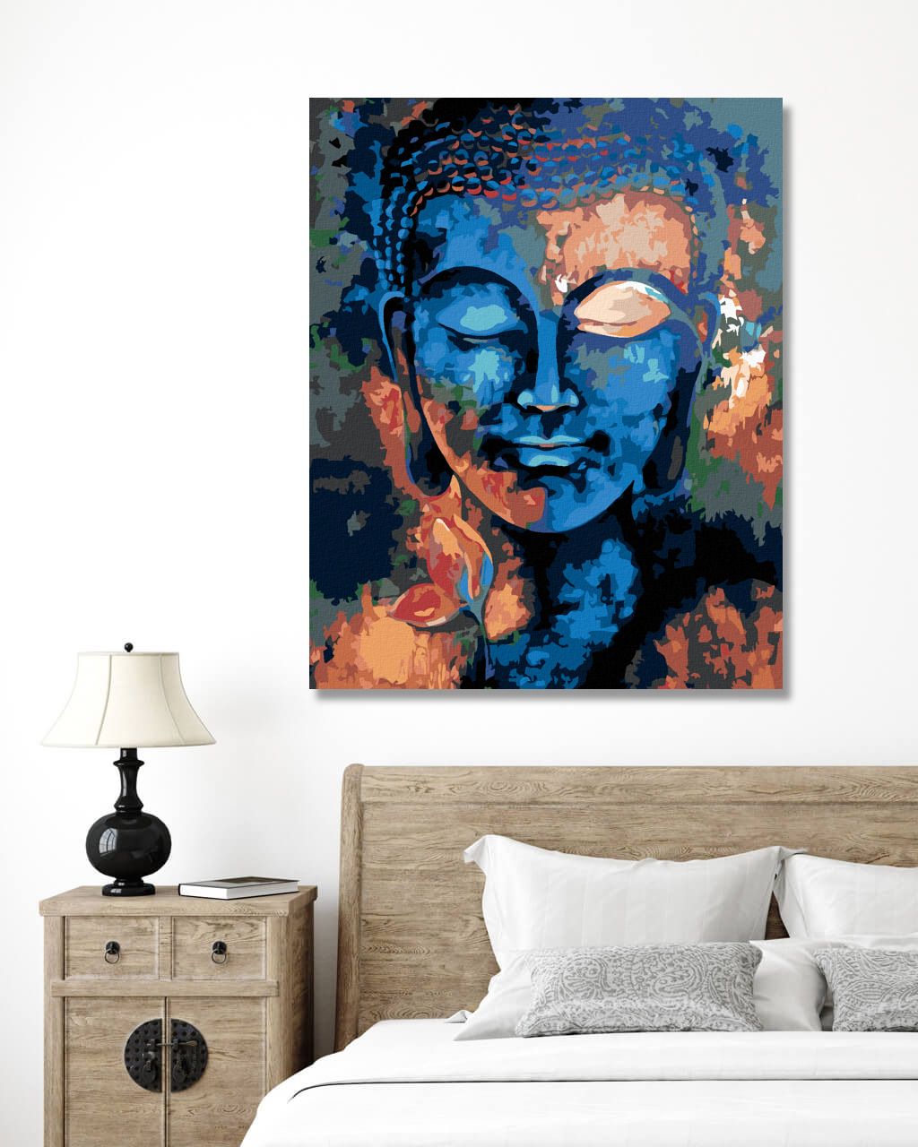 zuty Malování podle čísel - BAREVNÝ BUDDHA - Rozměr: 40x50 cm, Rámování: Varianta: vypnuté plátno na rám - obrázek 8