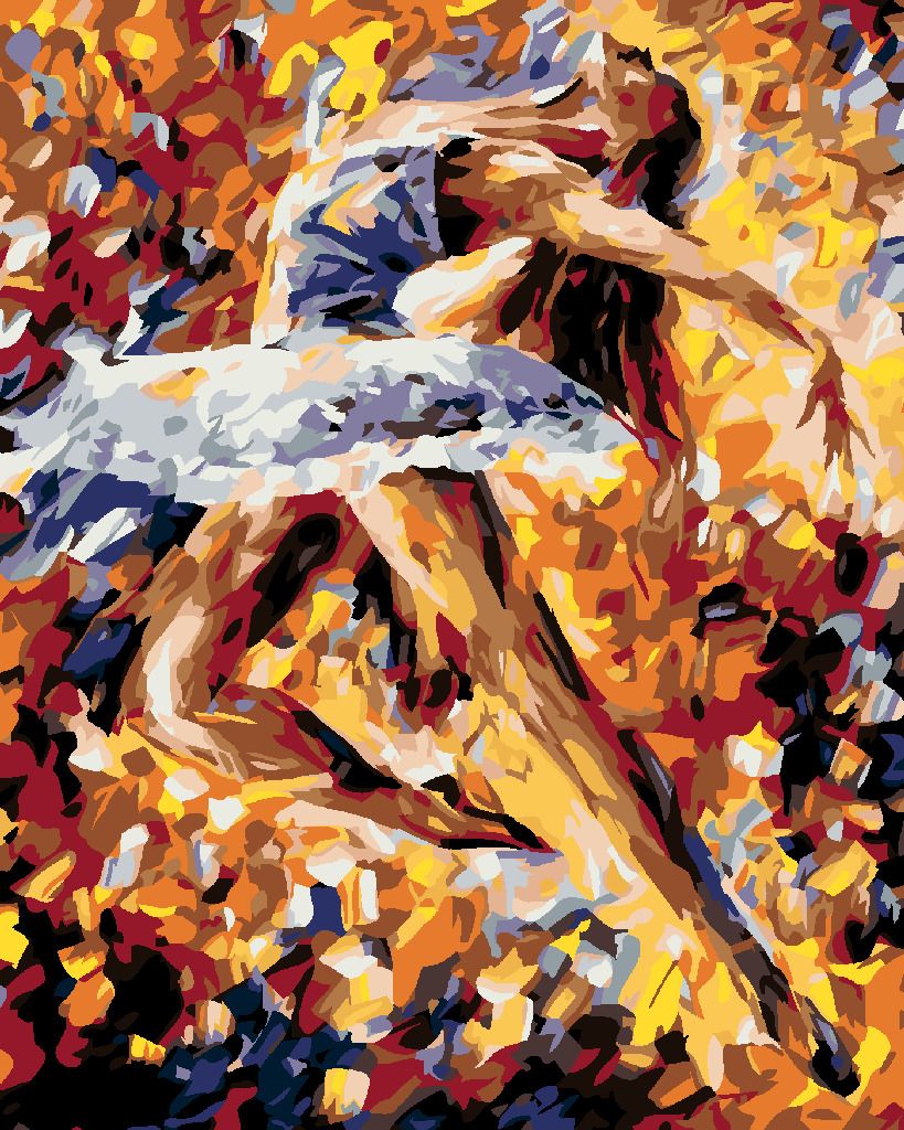 zuty Malování podle čísel - KRÁSNÁ BALETKA V BARVÁCH - Rozměr: 40x50 cm, Rámování: Varianta: bez rámu a bez vypnutí plátna - obrázek 9