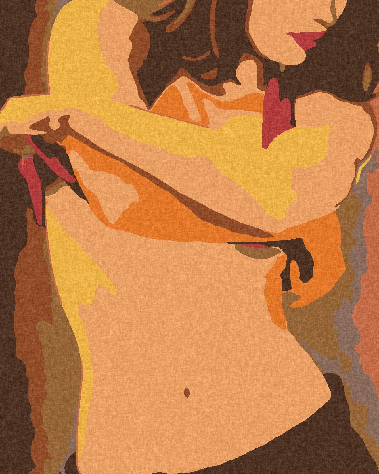 zuty Malování podle čísel - POLONAHÁ - Rozměr: 40x50 cm, Rámování: Varianta: bez rámu a bez vypnutí plátna - obrázek 1