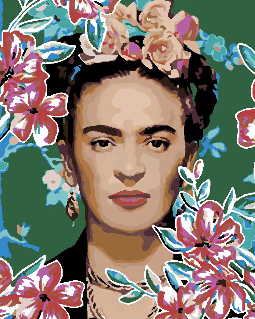 zuty Malování podle čísel - FRIDA KAHLO I. - Rozměr: 40x50 cm, Rámování: Varianta: vypnuté plátno na rám - obrázek 4