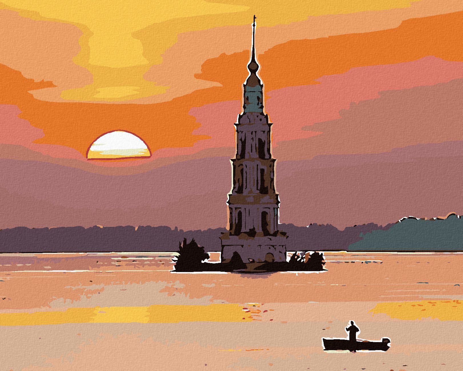 zuty Malování podle čísel - OZDOBNÝ MAJÁK A RYBÁŘ - Rozměr: 40x50 cm, Rámování: Varianta: bez rámu a bez vypnutí plátna - obrázek 1
