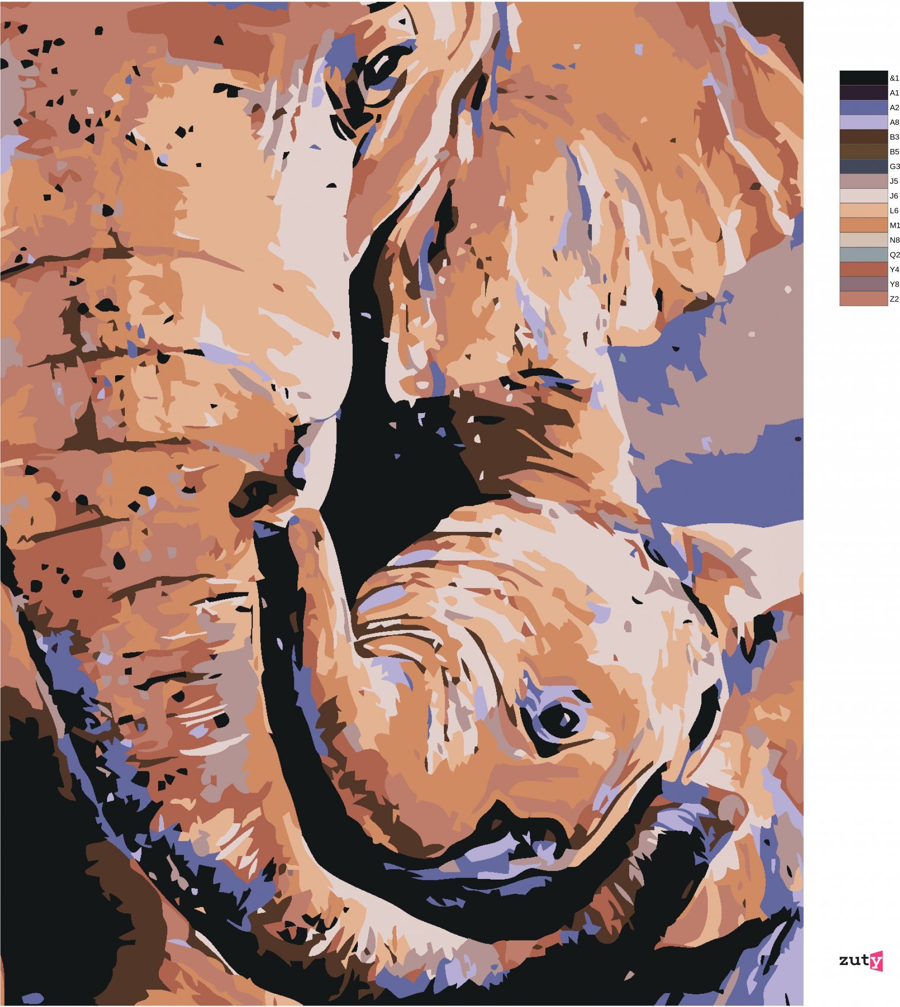 zuty Malování podle čísel - SLONICE A SLŮNĚ - Rozměr: 40x50 cm, Rámování: Varianta: bez rámu a bez vypnutí plátna - obrázek 6