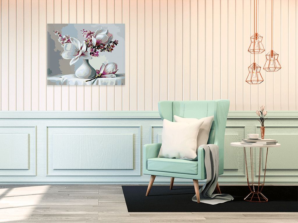 zuty Malování podle čísel - MAGNÓLIE - Rozměr: 40x50 cm, Rámování: Varianta: bez rámu a bez vypnutí plátna - obrázek 4