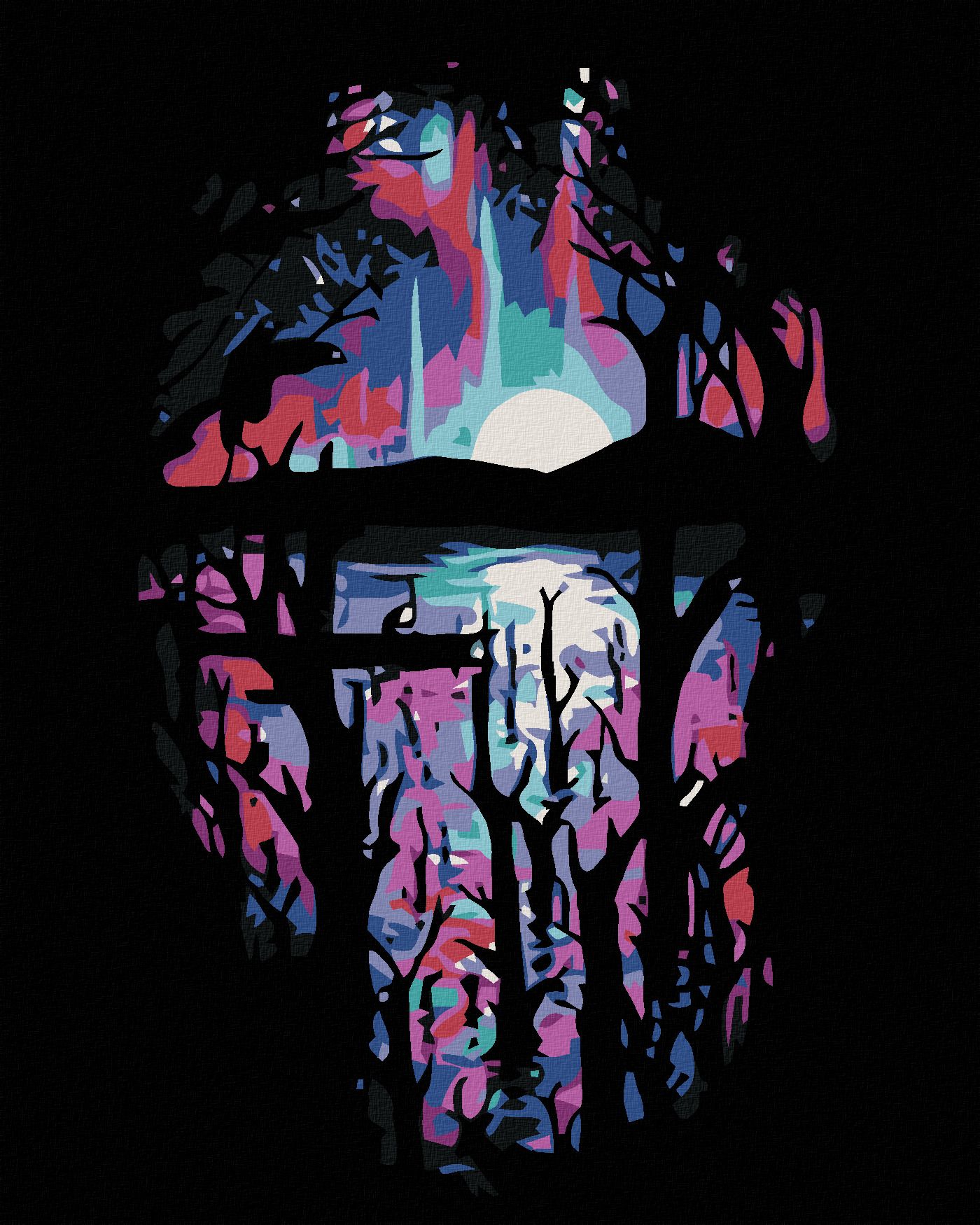 zuty Malování podle čísel - TEMNÁ NOC U JEZERA - Rozměr: 40x50 cm, Rámování: Varianta: vypnuté plátno na rám - obrázek 1