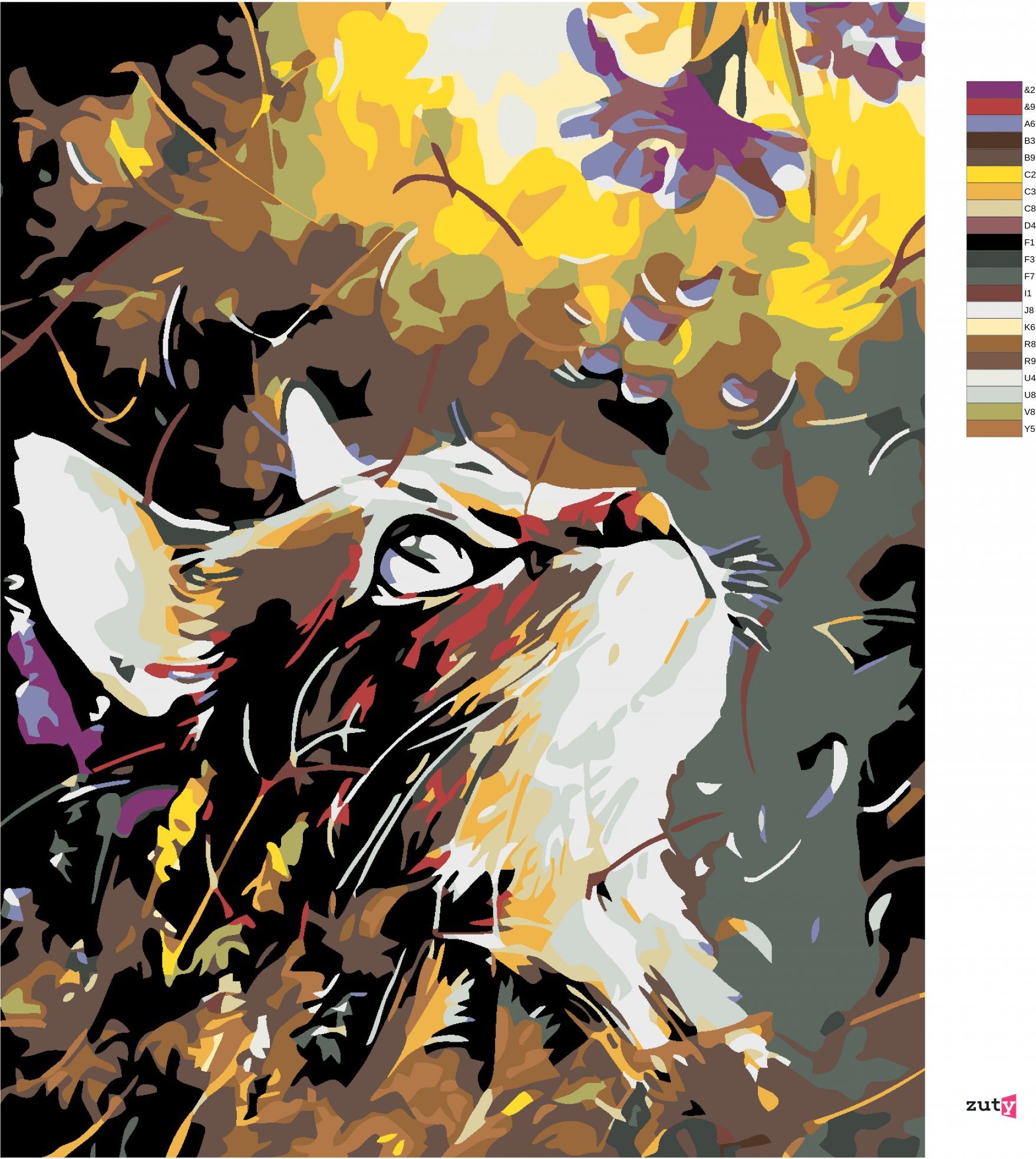 zuty Malování podle čísel - KOČKA V LUČNÍM KVÍTÍ - Rozměr: 40x50 cm, Rámování: Varianta: vypnuté plátno na rám - obrázek 6