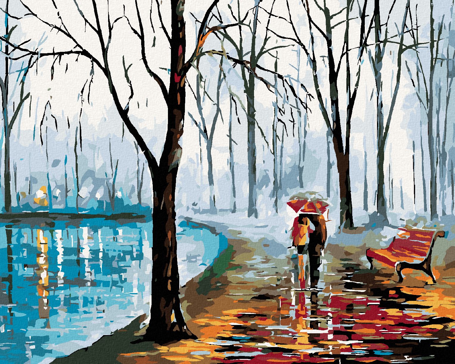 zuty Malování podle čísel - NA PROCHÁZCE U VODY - Rozměr: 40x50 cm, Rámování: Varianta: bez rámu a bez vypnutí plátna - obrázek 1