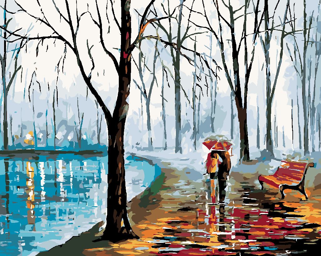 zuty Malování podle čísel - NA PROCHÁZCE U VODY - Rozměr: 40x50 cm, Rámování: Varianta: bez rámu a bez vypnutí plátna - obrázek 7