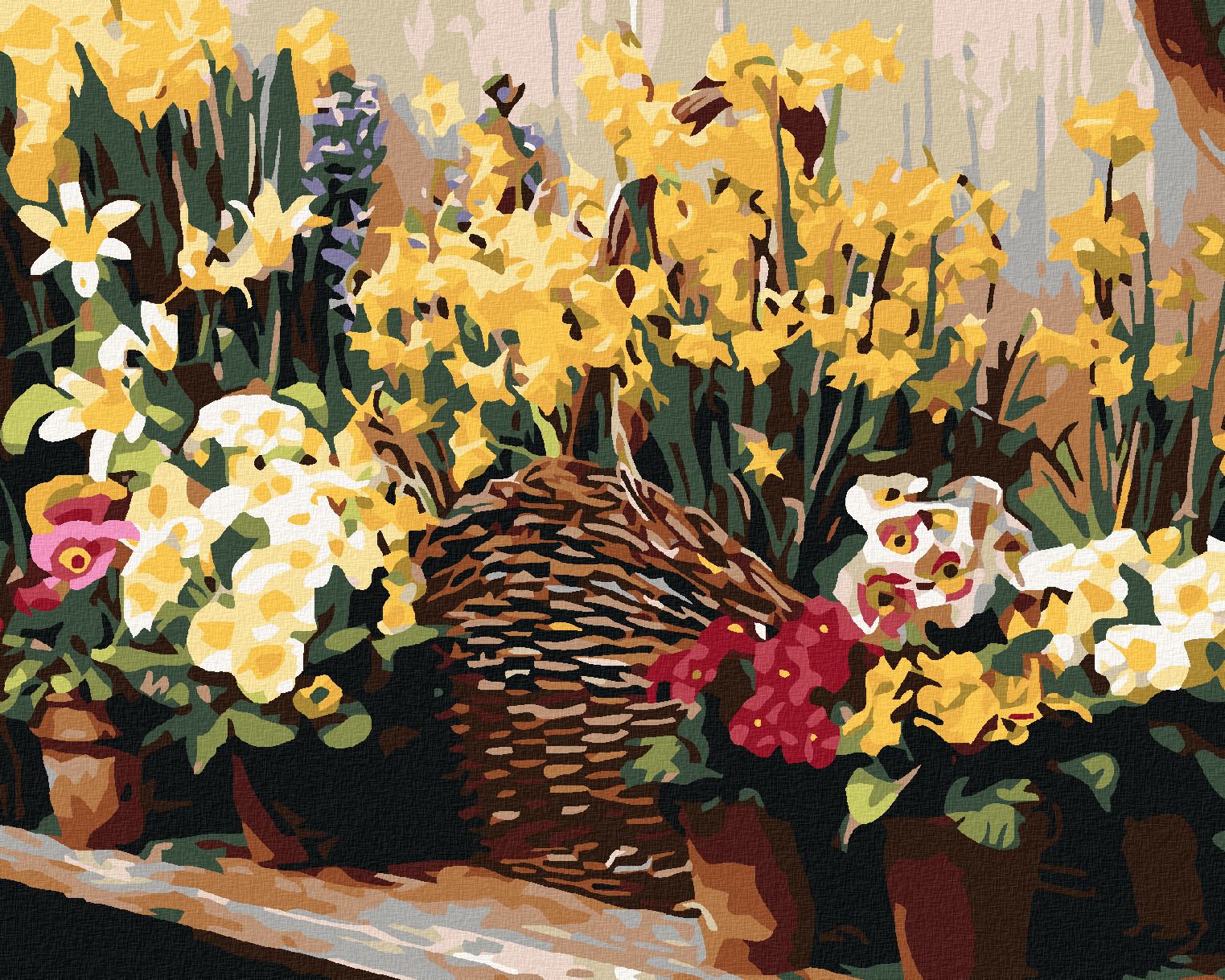 zuty Malování podle čísel - SPOUSTA KVĚTIN - Rozměr: 40x50 cm, Rámování: Varianta: bez rámu a bez vypnutí plátna - obrázek 1