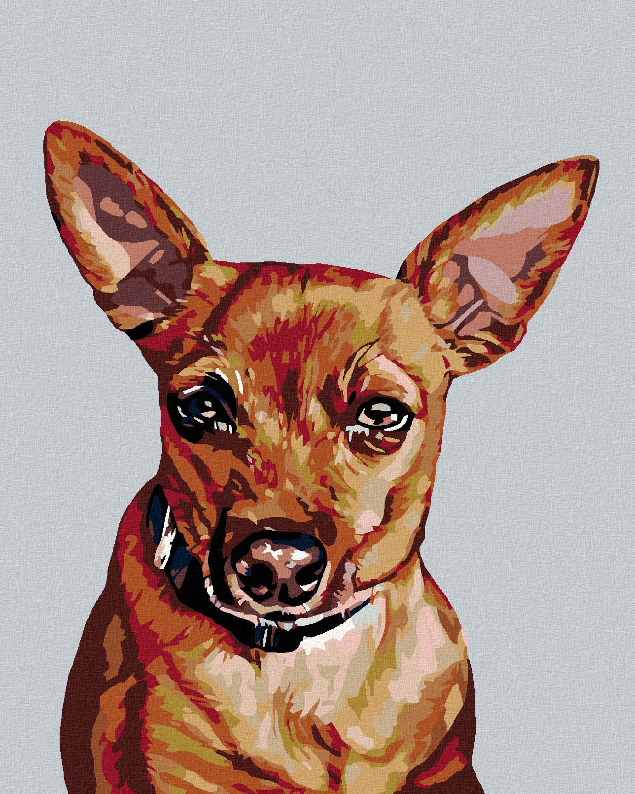 zuty Malování podle čísel - TRPASLIČÍ PINČ - Rozměr: 40x50 cm, Rámování: Varianta: vypnuté plátno na rám - obrázek 1