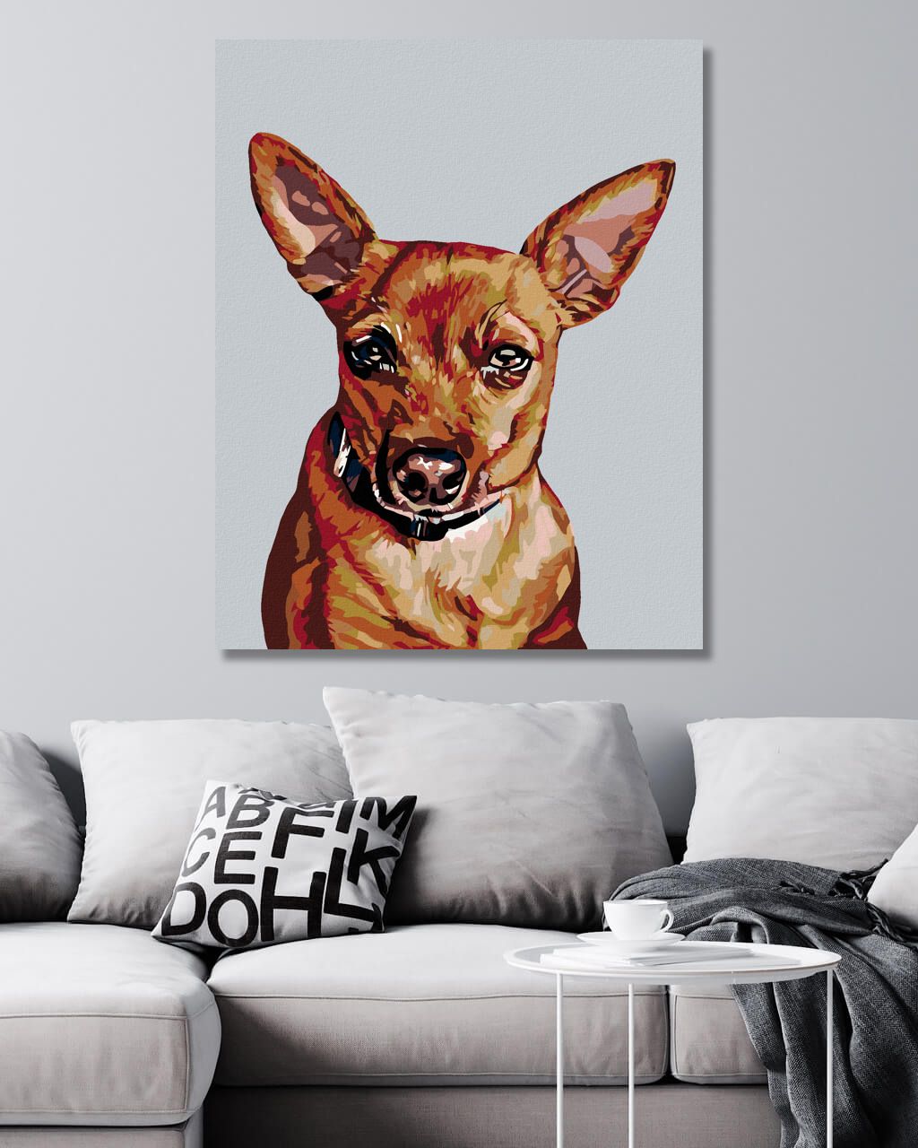 zuty Malování podle čísel - TRPASLIČÍ PINČ - Rozměr: 40x50 cm, Rámování: Varianta: vypnuté plátno na rám - obrázek 8