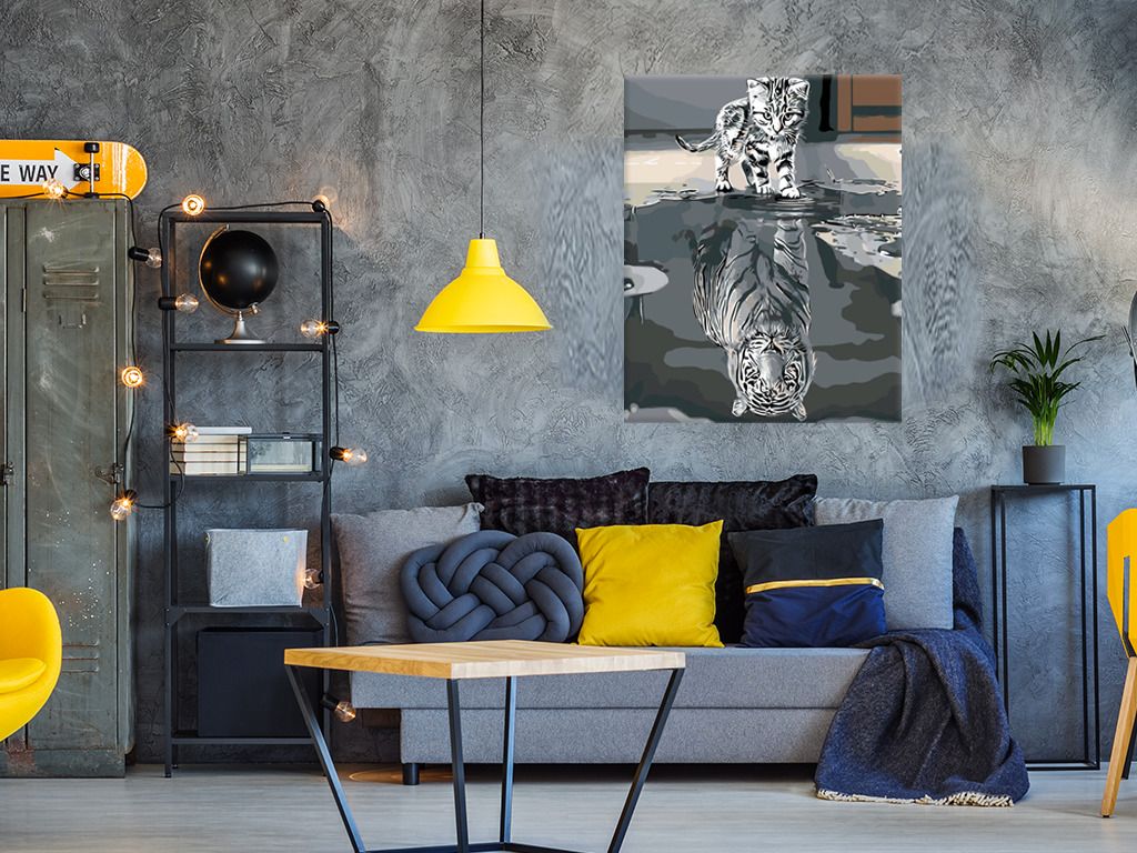 zuty Malování podle čísel - KOTĚ NEBO TYGR - Rozměr: 40x50 cm, Rámování: Varianta: vypnuté plátno na rám - obrázek 7