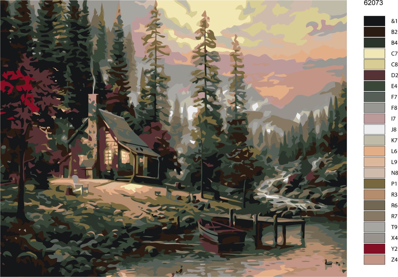 zuty Malování podle čísel - SRUB - Rozměr: 40x50 cm, Rámování: Varianta: vypnuté plátno na rám - obrázek 6