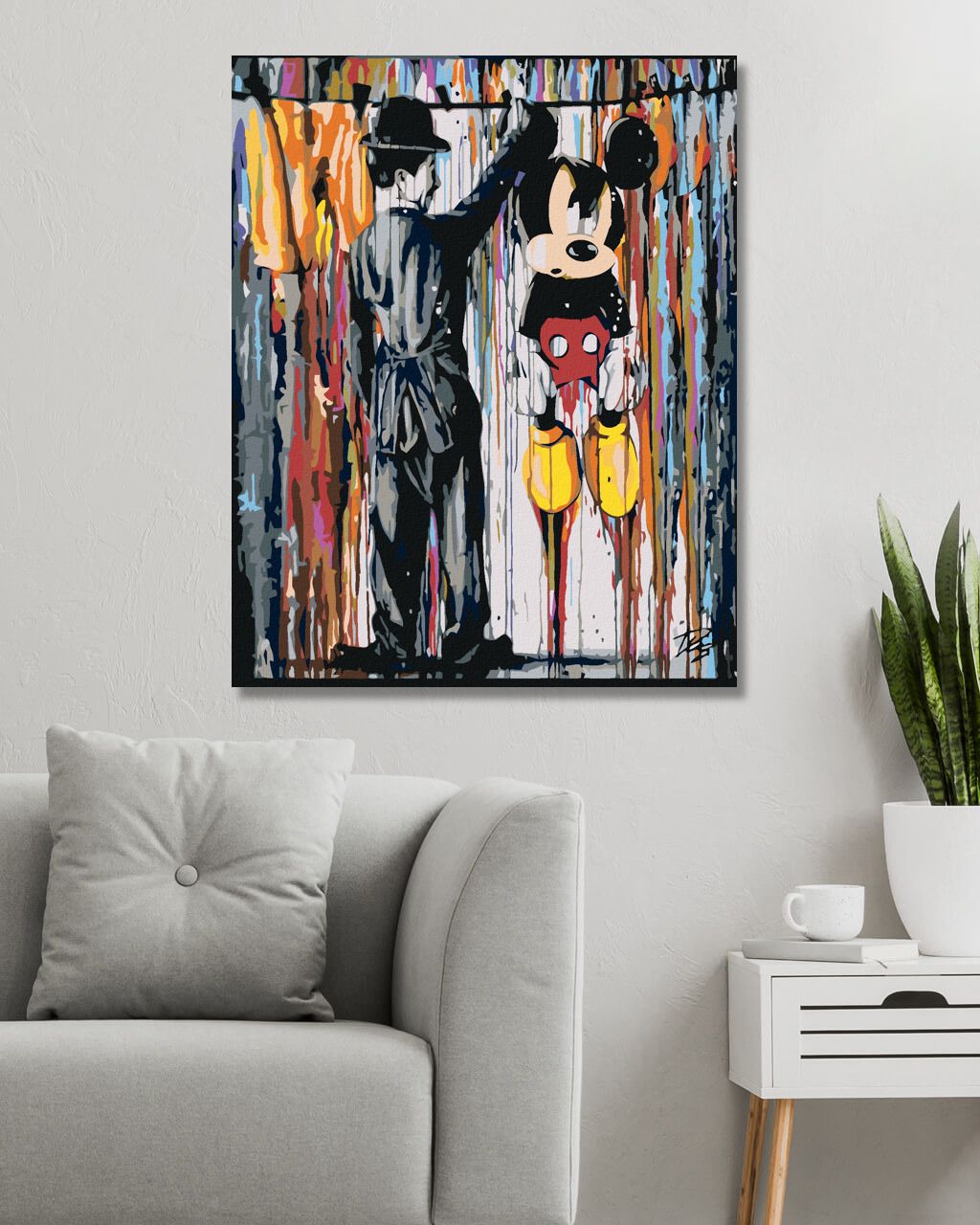 zuty Malování podle čísel - MICKEY MOUSE - Rozměr: 40x50 cm, Rámování: Varianta: bez rámu a bez vypnutí plátna - obrázek 6