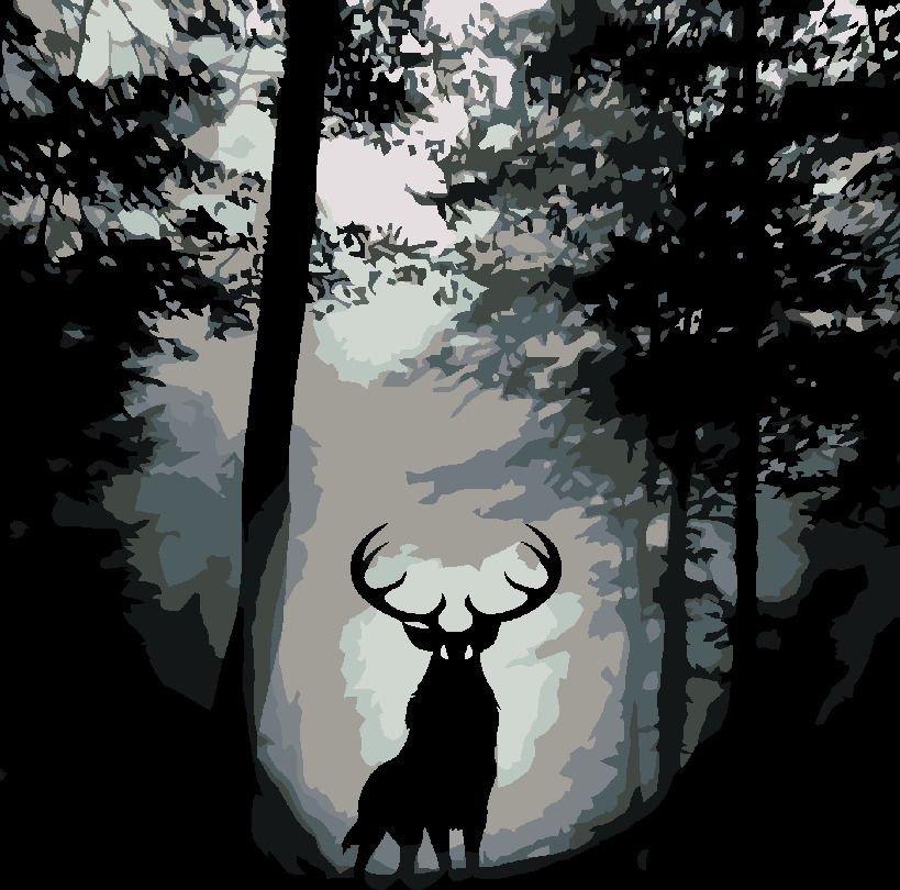 zuty Malování podle čísel - JELEN V TEMNÉM HVOZDU - Rozměr: 40x50 cm, Rámování: Varianta: bez rámu a bez vypnutí plátna - obrázek 5
