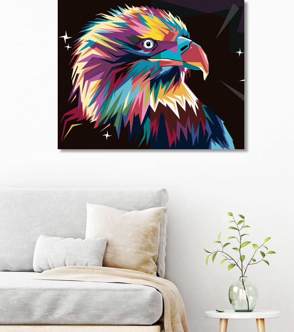 zuty Malování podle čísel - BAREVNÝ OREL - Rozměr: 40x50 cm, Rámování: Varianta: bez rámu a bez vypnutí plátna - obrázek 19