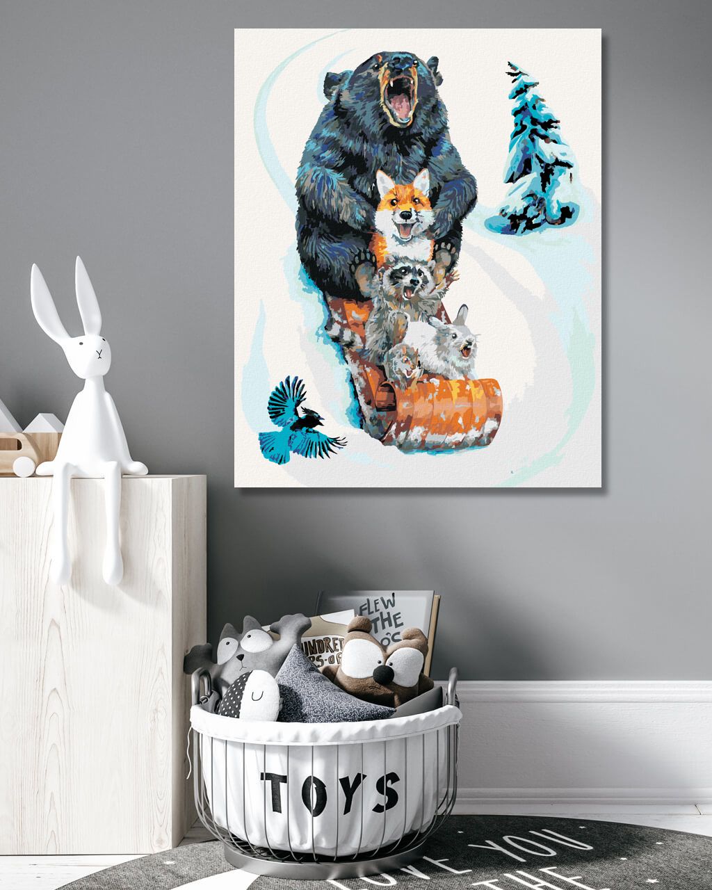 zuty Malování podle čísel - SÁŇKUJÍCÍ ZVÍŘATA (HOLLY SIMENTAL) - Rozměr: 40x50 cm, Rámování: Varianta: bez rámu a bez vypnutí plátna - obrázek 7