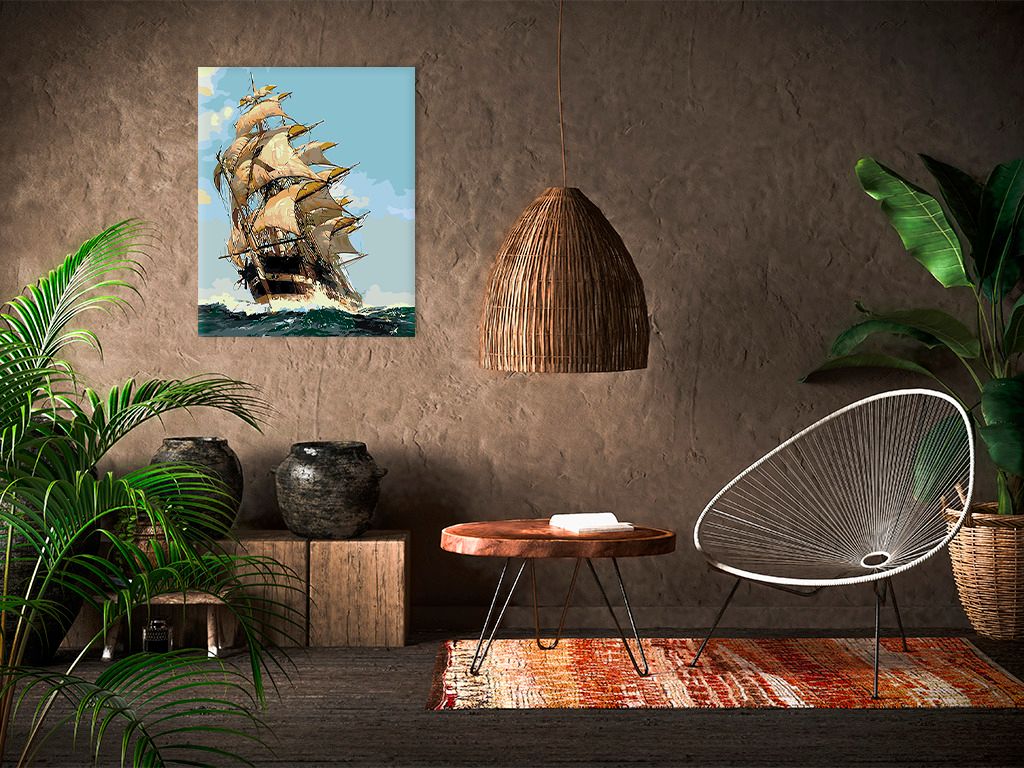 zuty Malování podle čísel - PLACHETNICE VE VĚTRU - Rozměr: 40x50 cm, Rámování: Varianta: vypnuté plátno na rám - obrázek 10