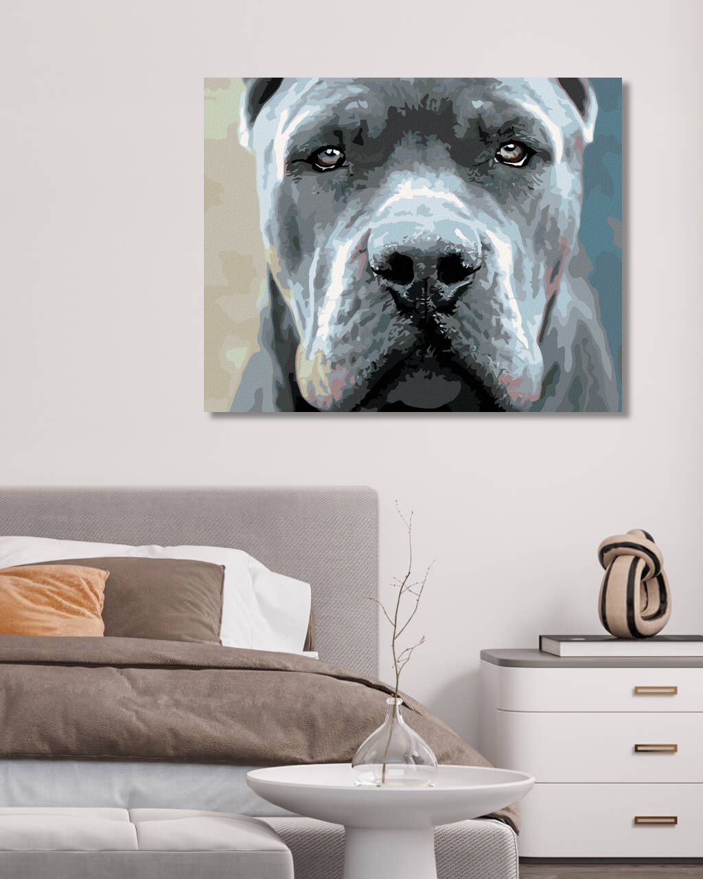 zuty Malování podle čísel - CANE CORSO - Rozměr: 40x50 cm, Rámování: Varianta: bez rámu a bez vypnutí plátna - obrázek 4