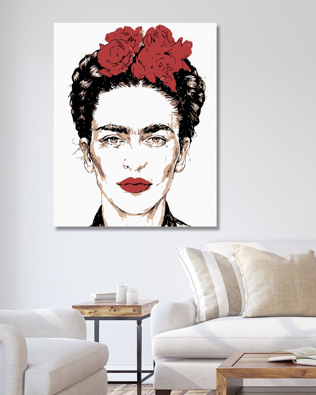 zuty Malování podle čísel - FRIDA KAHLO - Rozměr: 40x50 cm, Rámování: Varianta: bez rámu a bez vypnutí plátna - obrázek 6