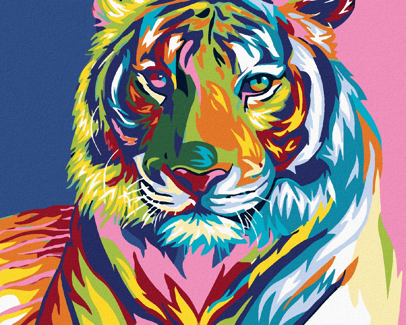 zuty Malování podle čísel - TYGR - Rozměr: 40x50 cm, Rámování: Varianta: bez rámu a bez vypnutí plátna - obrázek 1