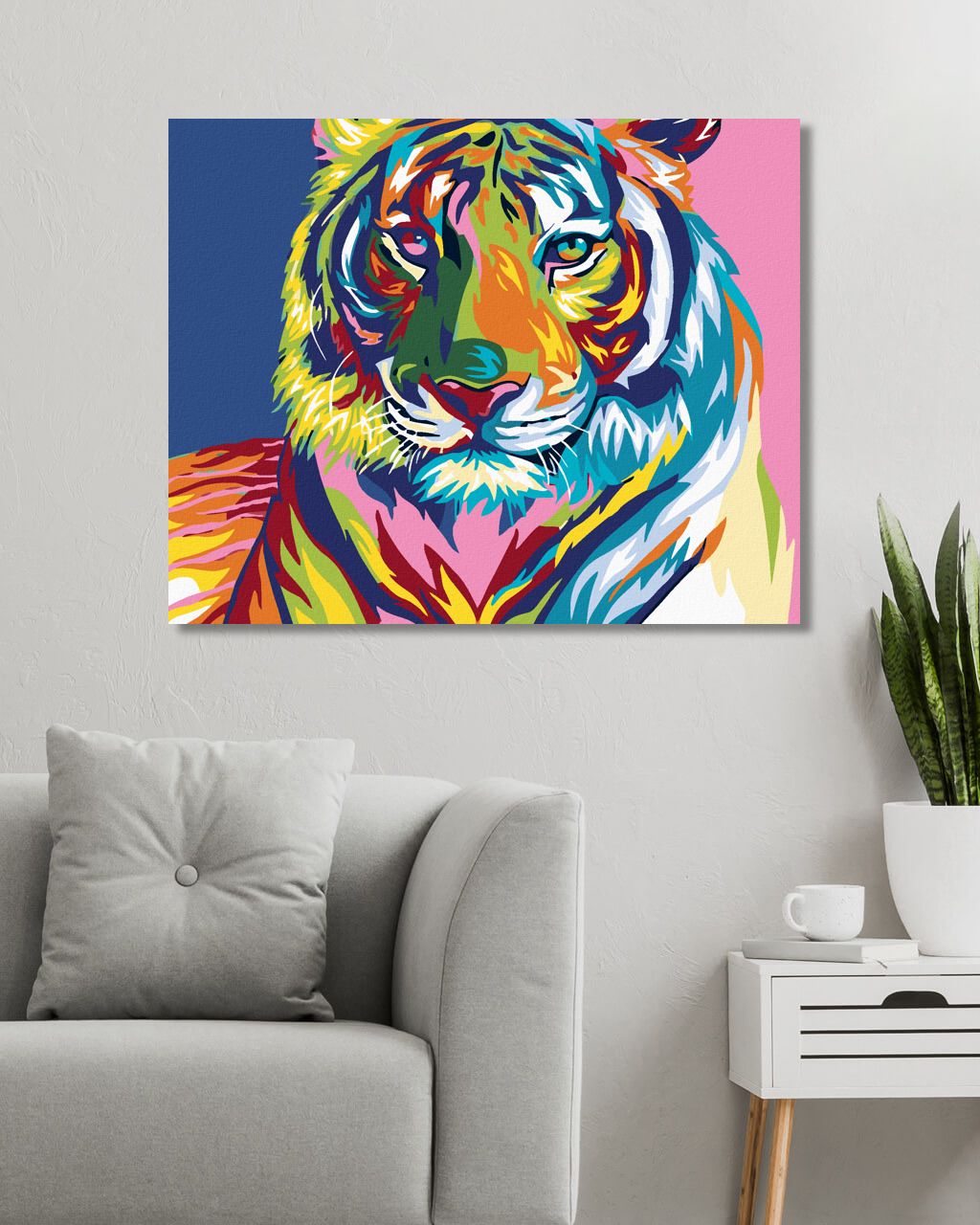 zuty Malování podle čísel - TYGR - Rozměr: 40x50 cm, Rámování: Varianta: bez rámu a bez vypnutí plátna - obrázek 9