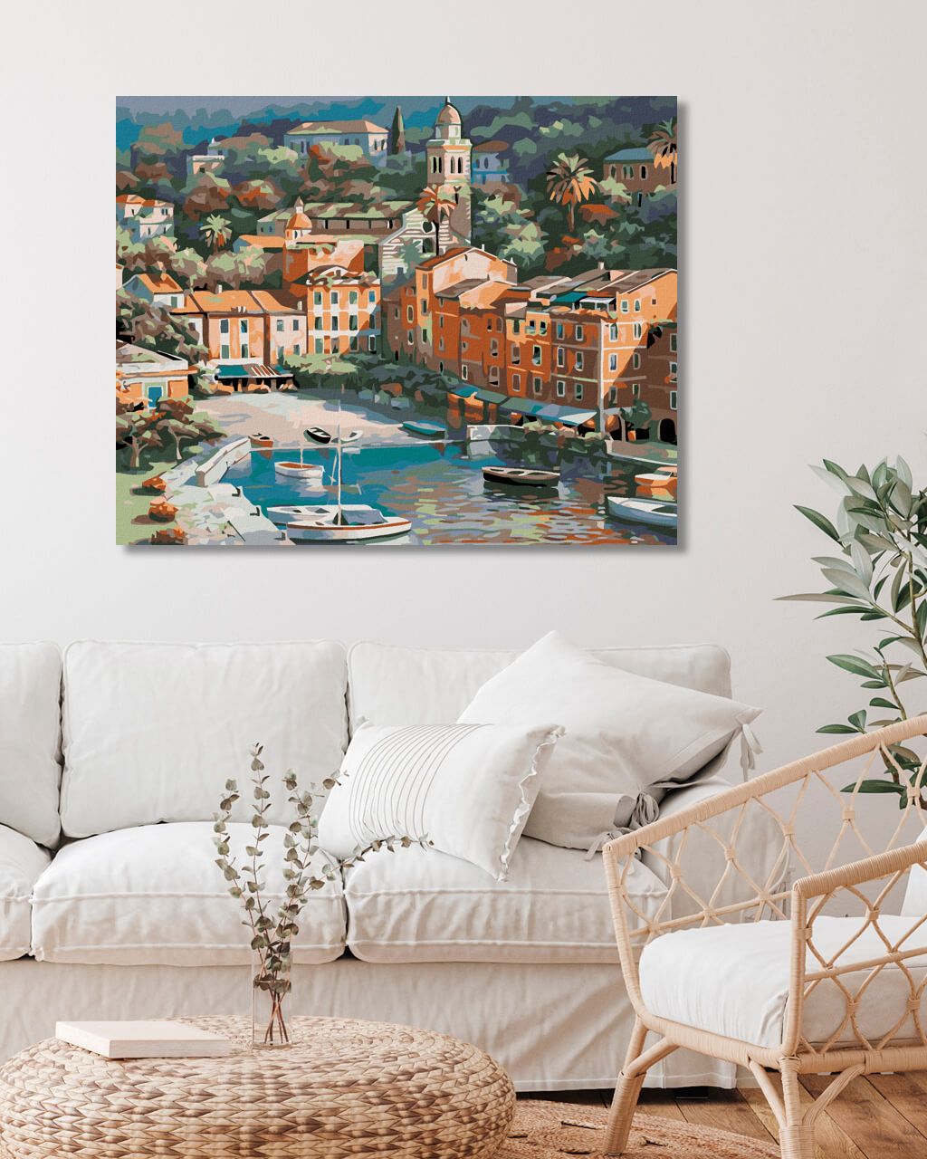 zuty Malování podle čísel - MALÉ ITALSKÉ MĚSTEČKO - Rozměr: 40x50 cm, Rámování: Varianta: vypnuté plátno na rám - obrázek 9