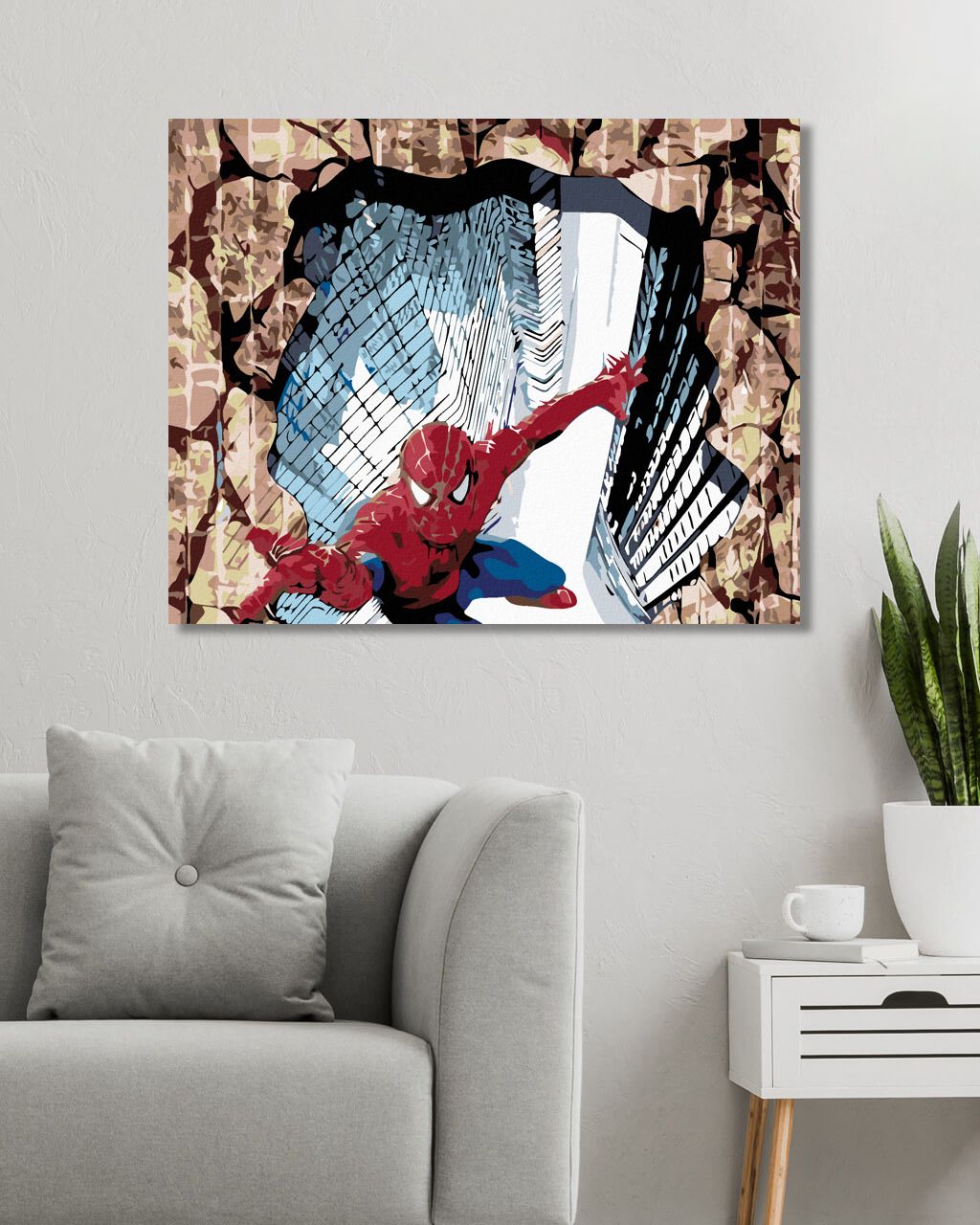 zuty Malování podle čísel - SPIDERMAN 3D - Rozměr: 40x50 cm, Rámování: Varianta: vypnuté plátno na rám - obrázek 10