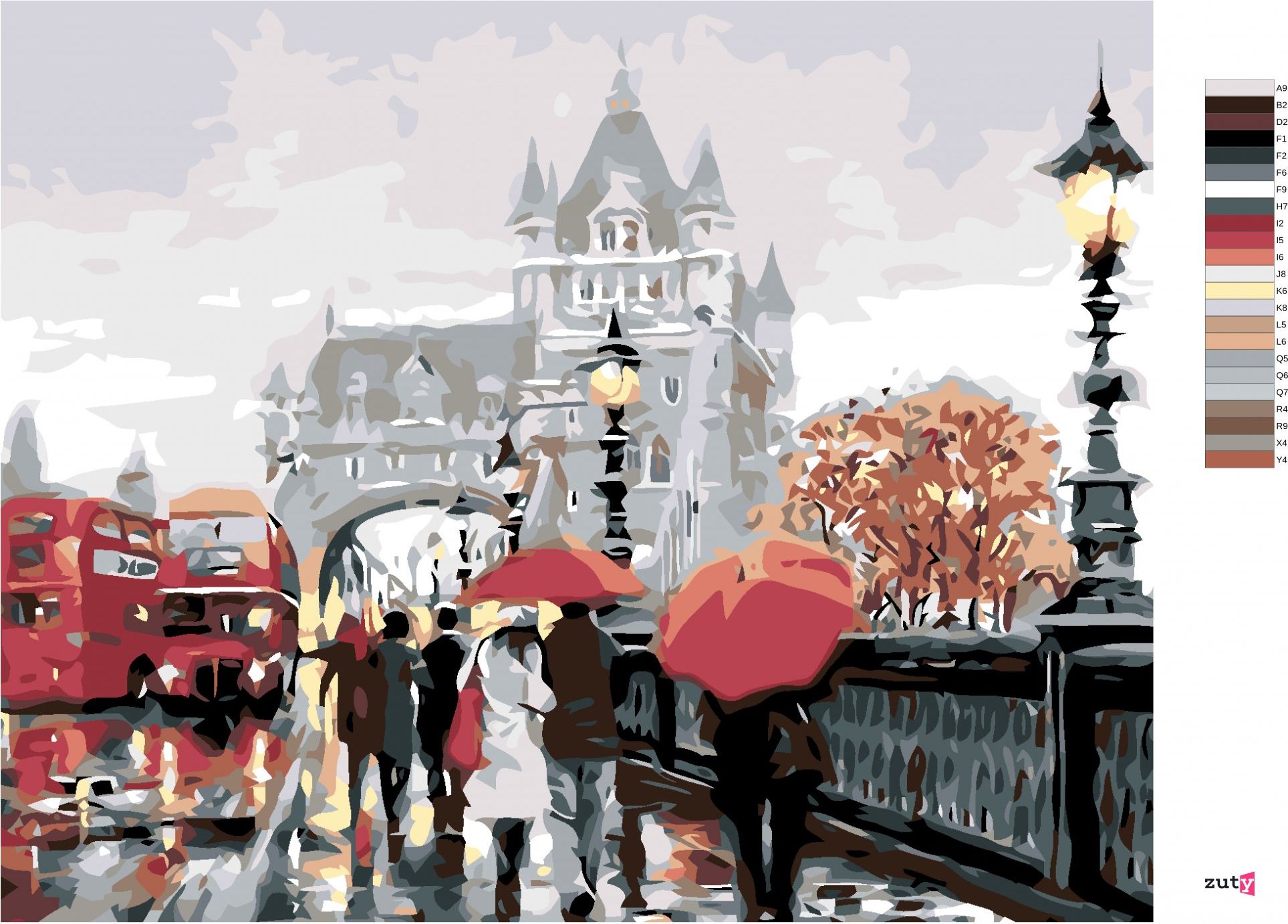 zuty Malování podle čísel - PROCHÁZKA PO TOWER BRIDGE (RICHARD MACNEIL) - Rozměr: 40x50 cm, Rámování: Varianta: bez rámu a bez vypnutí plátna - obrázek 10