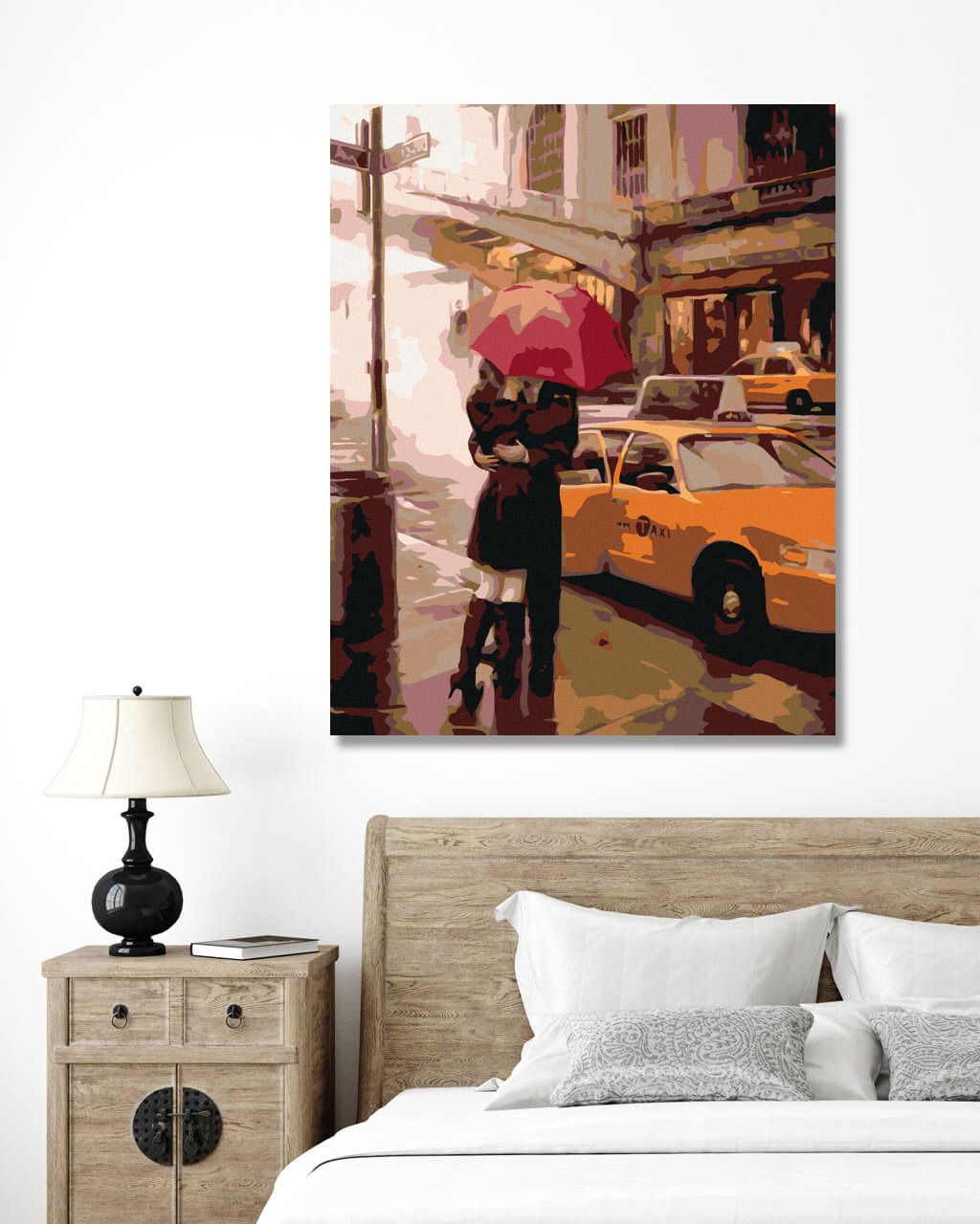 zuty Malování podle čísel - LOUČENÍ U TAXI - Rozměr: 40x50 cm, Rámování: Varianta: vypnuté plátno na rám - obrázek 4