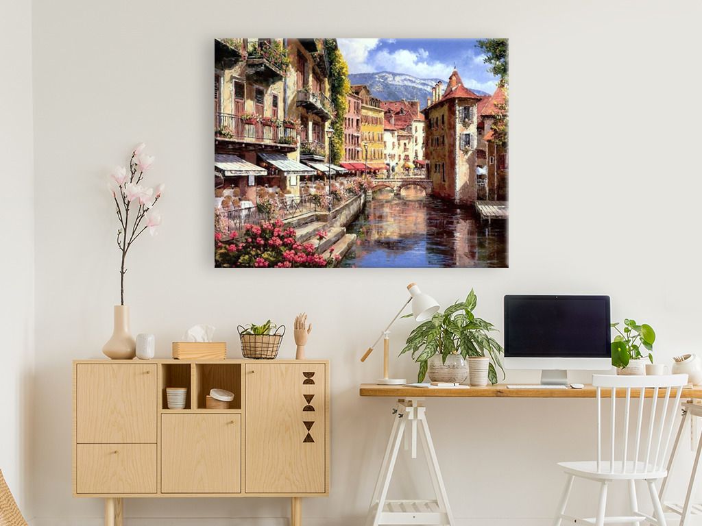 zuty Malování podle čísel - MĚSTO NA ŘECE - Rozměr: 40x50 cm, Rámování: Varianta: bez rámu a bez vypnutí plátna - obrázek 15