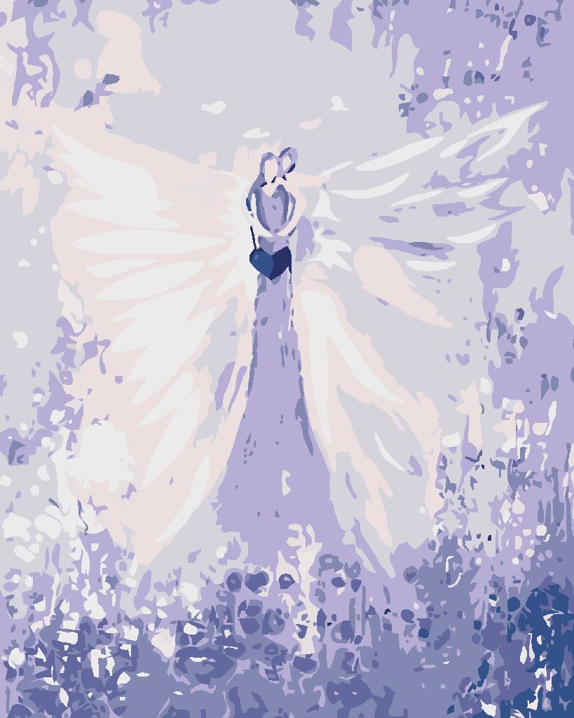 zuty Malování podle čísel - ANDĚLÉ OD LENKY - EMBRACE ANGEL - Rozměr: 40x50 cm, Rámování: Varianta: vypnuté plátno na rám - obrázek 5