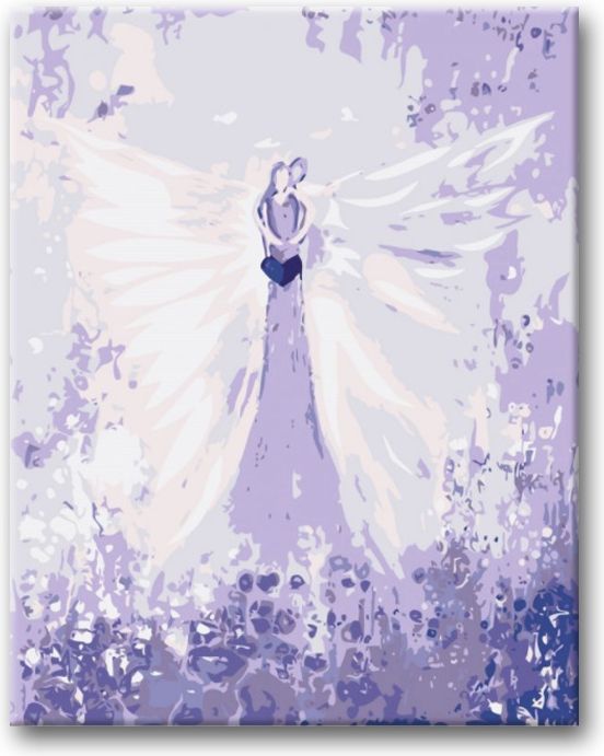 zuty Malování podle čísel - ANDĚLÉ OD LENKY - EMBRACE ANGEL - Rozměr: 40x50 cm, Rámování: Varianta: vypnuté plátno na rám - obrázek 17