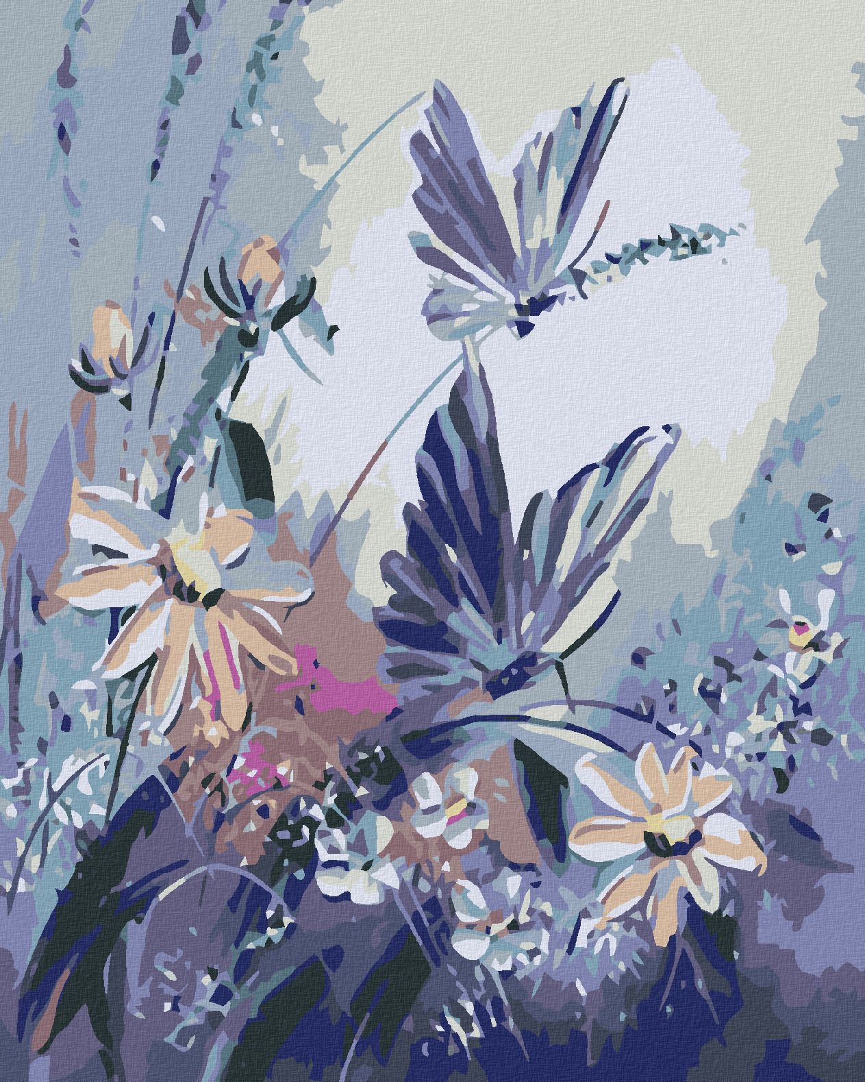 zuty Malování podle čísel - MOTÝLI - Rozměr: 40x50 cm, Rámování: Varianta: vypnuté plátno na rám - obrázek 1